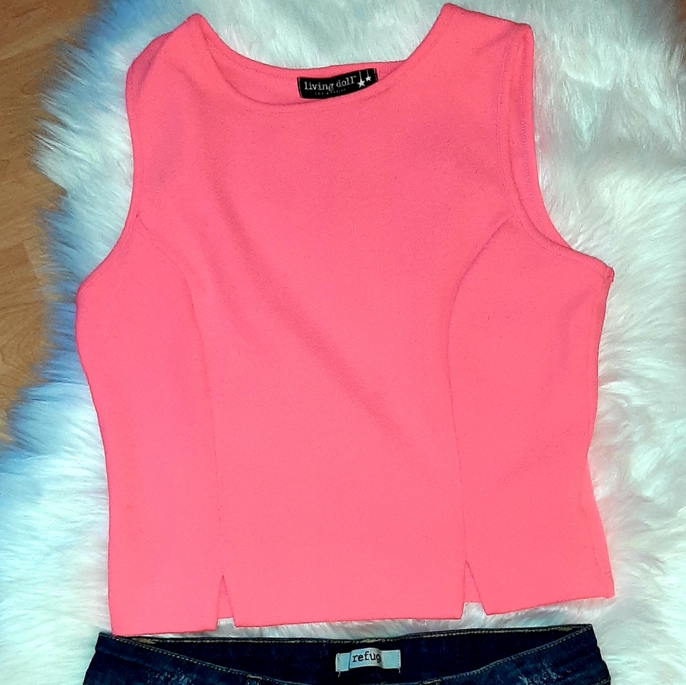 Hot pink/coral cute top